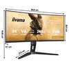 Monitor IIYAMA G-Master GCB3486WQSCP-B1 34" 3440x1440px 240Hz 0.4 ms [MPRT] Curved Częstotliwość odświeżania obrazu [Hz] 240
