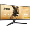 Monitor IIYAMA G-Master GCB3486WQSCP-B1 34" 3440x1440px 240Hz 0.4 ms [MPRT] Curved Zastosowanie Dla gracza