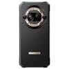 Czarny smartfon z teksturą na obudowie, posiada okrągły moduł aparatu z trzema obiektywami i napisem "AI CAMERA". Na dole obudowy widoczne jest logo "Blackview".