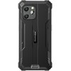 Czarny smartfon z solidną obudową, na której widoczne są dwa obiektywy aparatu oraz napis "Blackview". Obudowa ma wyraźne, geometryczne kształty i wzmocnione narożniki.