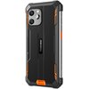 Smartfon Blackview BV8900 w kolorze pomarańczowym z widocznym logo "Blackview" na obudowie, posiada podwójny aparat i wytrzymałą konstrukcję z pomarańczowymi akcentami. Na bocznej krawędzi widoczny jest napis "SHOCKPROOF".