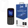 Opakowanie produktu "3mk Protection" zawiera napis "basic protection FlexibleGlass Lite™" oraz grafikę przedstawiającą telefon z nałożonym szkłem ochronnym. Obok znajduje się telefon myPhone z wyświetlaczem pokazującym logo "3mk" oraz przezroczyste szkło 