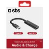 Adapter USB Typ C - Jack 3.5 mm SBS TEJACKTYCCHARGK Typ USB Typ-C - Jack 3.5mm