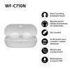 Słuchawki dokanałowe SONY WF-C710 ANC Wodoodporne Biały Funkcje dodatkowe Google Assistant
