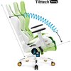 Fotel DIABLO CHAIRS X-One 2.0 Small Biało-zielony Zagłówek Tak