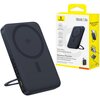Powerbank indukcyjny BASEUS PicoGo Qi2 5000 mAh 20W Czarny Prąd wyjściowy [A] 2.4