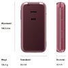 Telefon HMD 2660 Flip Dual Sim Czerwony Wyświetlacz 2.8", 320 x 240px, TFT