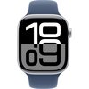 Apple Watch 10 GPS 46mm koperta z aluminium (srebrny) + pasek sportowy rozmiar M/L (denim) Kształt Prostokątny