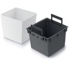 Donica PROSPERPLAST Urbi Square Low (29.5 x 29.5 x 29 cm) Biały Materiał Tworzywo sztuczne