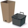 Doniczka PROSPERPLAST Furu Square Eco Wood DFSH240W-S4665W 19L Beżowy Materiał Tworzywo sztuczne