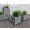 Doniczka PROSPERPLAST Sierra Square Beton Effect DSI300E Antracytowy Materiał Tworzywo sztuczne