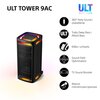 Power Audio SONY ULT Tower 9 AC Karaoke Czarny Wbudowana bateria Nie