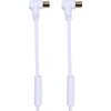 Kabel antenowy gniazdo - wtyk TECHNISAT Kątowy IEC 1.5 m Biały Średnica żyły wewnętrznej [mm] 1.02