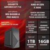 Komputer XQUANTUM XQR5R16S1TB-XA28D R5-3600 16GB RAM 1TB SSD GeForce GT710 Wi-Fi Procesor AMD Ryzen 5 3600