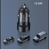 Ładowarka samochodowa USAMS C39 60W Fast Charge Fioletowy Napięcie wejściowe [V] 24