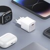 Ładowarka sieciowa USAMS US-CC183 X-Ron Series 20W Biały + Kabel USB-C - Lightning Kabel w zestawie USB-C - Lightning