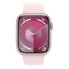 APPLE Watch 9 GPS + Cellular 45mm koperta z aluminium (różowy) + pasek sportowy S/M (jasnoróżowy) Kształt Prostokątny
