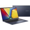 Laptop ASUS Vivobook 15 z kolorowym ekranem wyświetlającym logo "ASUS Vivobook" oraz widoczną klawiaturą i touchpadem. Na obudowie znajduje się napis "ASUS Vivobook".