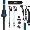 Kijki trekkingowe NILS TK8601 (65 - 135 cm) Niebieski Długość [cm] 65 - 135