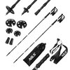 Kijki trekkingowe NILS TK8603 (38.5 - 135 cm) Czarny System anti-shock Nie