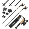 Kijki trekkingowe NILS TK8606 Czarno-brązowy (62- 135 cm) Długość [cm] 62-135