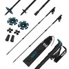 Kijki trekkingowe NILS TK8607 Czarno-niebieski (65 - 135 cm) Długość [cm] 65 - 135