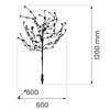 Lampa solarna EKO LIGHT Tree Wysokość [mm] 1200