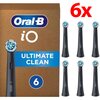 Oryginalna końcówka szczoteczki ORAL-B iO Ultimate Clean Czarny (6 sztuk) (Usuwa płytkę bakteryjna)