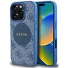 Etui GUESS 4G Circle Classic Logo MagSafe do Apple iPhone 16 Pro Max Niebieski