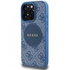 Etui GUESS 4G Circle Classic Logo MagSafe do Apple iPhone 16 Pro Niebieski Seria telefonu iPhone