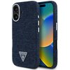 Etui GUESS Denim Triangle Logo MagSafe do Apple iPhone 16 Niebieski