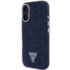 Etui GUESS Denim Triangle Logo MagSafe do Apple iPhone 16 Niebieski Seria telefonu iPhone