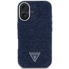Etui GUESS Denim Triangle Logo MagSafe do Apple iPhone 16 Niebieski Model telefonu iPhone 16