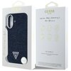 Etui GUESS Denim Triangle Logo MagSafe do Apple iPhone 16 Niebieski Marka telefonu Apple