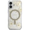 Etui GUESS Resin Flowers Glitter MagSafe do Apple iPhone 16 Beżowy Model telefonu iPhone 16