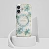 Etui GUESS Resin Flowers Glitter MagSafe do Apple iPhone 16 Turkusowy Etui wodoszczelne Nie
