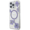 Etui GUESS Resin Flowers Glitter MagSafe do Apple iPhone 16 Pro Max Fioletowy Seria telefonu iPhone