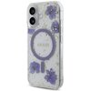 Etui GUESS Resin Flowers Glitter MagSafe do Apple iPhone 16 Fioletowy Seria telefonu iPhone
