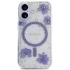 Etui GUESS Resin Flowers Glitter MagSafe do Apple iPhone 16 Fioletowy Model telefonu iPhone 16