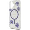 Etui GUESS Resin Flowers Glitter MagSafe do Apple iPhone 16 Fioletowy Typ Etui magnetyczne