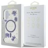 Etui GUESS Resin Flowers Glitter MagSafe do Apple iPhone 16 Fioletowy Gwarancja 24 miesiące