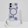 Etui GUESS Resin Flowers Glitter MagSafe do Apple iPhone 16 Fioletowy Etui wodoszczelne Nie