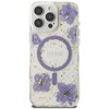 Etui GUESS Resin Flowers Glitter MagSafe do Apple iPhone 16 Pro Fioletowy Model telefonu iPhone 16 Pro