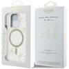 Etui GUESS Resin Flowers Glitter MagSafe do Apple iPhone 16 Pro Max Beżowy Gwarancja 24 miesiące