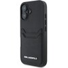 Etui KARL LAGERFELD HC Grained PU Cardslot Metal Elong do Apple iPhone 16 Czarny Seria telefonu iPhone