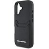 Etui KARL LAGERFELD HC Grained PU Cardslot Metal Elong do Apple iPhone 16 Czarny Typ Etui nakładka