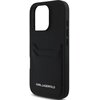 Etui KARL LAGERFELD HC Grained PU Cardslot Metal Elong do Apple iPhone 16 Pro Czarny Typ Etui nakładka