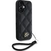 Etui KARL LAGERFELD Quilted Initial Logo & Chain Strap do Apple iPhone 16 Czarny Model telefonu iPhone 16