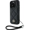 Etui KARL LAGERFELD Quilted Initial Logo & Chain Strap do Apple iPhone 16 Pro Max Czarny