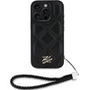 Etui KARL LAGERFELD Quilted Initial Logo & Chain Strap do Apple iPhone 16 Pro Max Czarny Seria telefonu iPhone